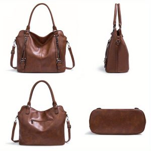 Women's Vintage Handbags, Casual Shoulder Bag With Small Purse, Large Capacity Crossbody Bags
