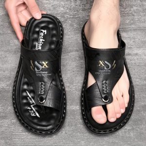 Men'S Slip-On Sandals - Casual Open-Toe Design with Microfiber Upper & Rubber Sole, Breathable All-Season Indooru002FOutdoor Walking Shoes for Beach, Walking, Casual Wear, Beach Footwear, Stylish Slipons, Durable Traction Footwear
