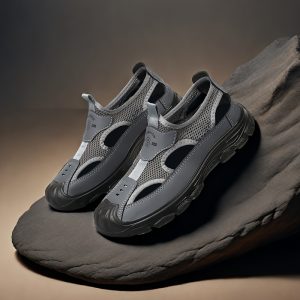 Men's All-Season Outdoor Shoes - Breathable Hiking, Beach, Water Shoes with Non-Slip Rubber Sole - Lightweight Athletic Sneakers for Trail, Travel, Casual Wear - Multi-Purpose Active Shoes for Men, Travel Footwear, Sporty Design, Flexible Footwear