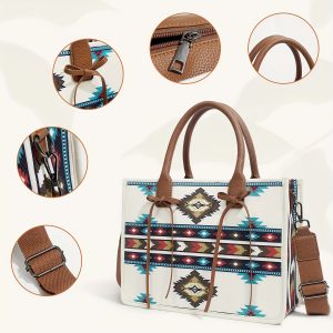 Classic Bohemian Style Square Tote Bag, Textured Trendy Shoulder Bag For Women, Daily Use Commuter Bag